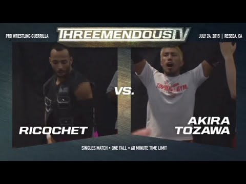 Ricochet vs. Akira Tozawa - PWG THREEMENDOUS IV 07.24.2015 | FULL MATCH 