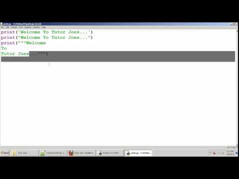 Python Tutorial Printing Values In Python Tamil Part 5