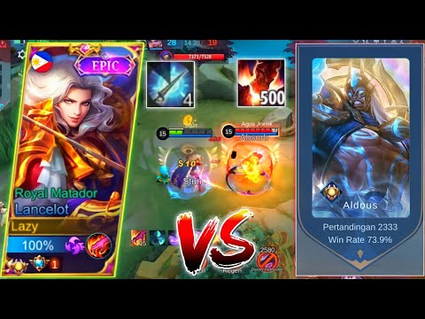 TUTORIAL LANCELOT DARI EARLY SAMPAI LATE GAME VS ALDOUS 500 STACK!! TOP GLOBAL LANCELOT -MLBB