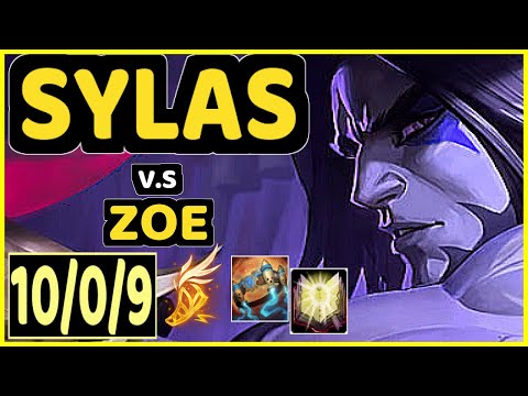 BJERGSEN (SYLAS) vs ZOE - 10/0/9 KDA MID CHALLENGER GAMEPLAY - NA