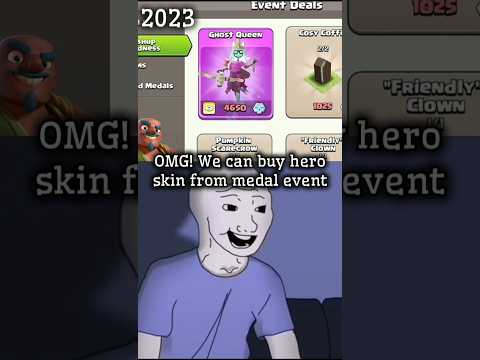 Medal events then vs now for f2ps in COC | #shorts #clashofclans