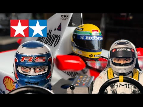 Gallery of all Tamiya RC Cockpits sets in collection to date, Touring car, rally, buggy and F1