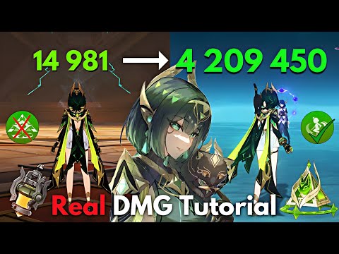 C0 Nefer 4.2M Real DMG Tutorial! Genshin Impact