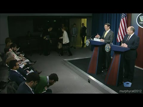 Esper, UK's Defense Secretary Conduct News Conference