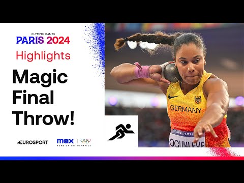 Germany's Yemisi Ogunleye claims stunning victory in women’s shot put 🇩🇪 | #Paris2024 #Olympics