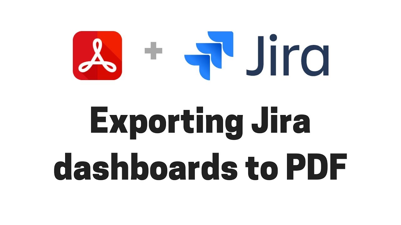 Exporting Jira dashboards to PDF