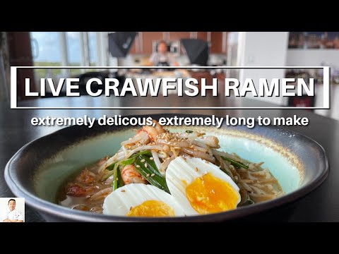 LIVE Crawfish Ramen - The Best Tasting, Time Consuming Ramen Dish To Make