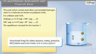Di- and Polybasic Acids and Di- and Polyacidic Bases | Equilibrium | Chemistry | Class 11th | iPrep