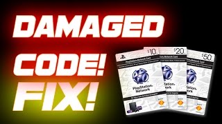How to Fix: Damaged Code on PSN Card