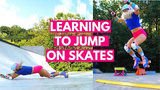 Learning ROLLER SKATE JUMPS for the FIRST TIME...This Is what happened | Beginner Roller Skating #43