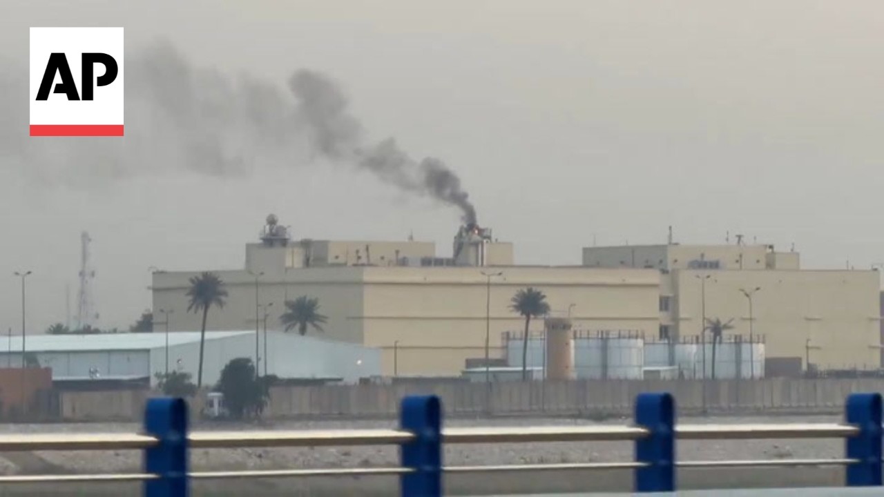 Video | Missile strikes inside the US Embassy compound in Baghdad, Iraq