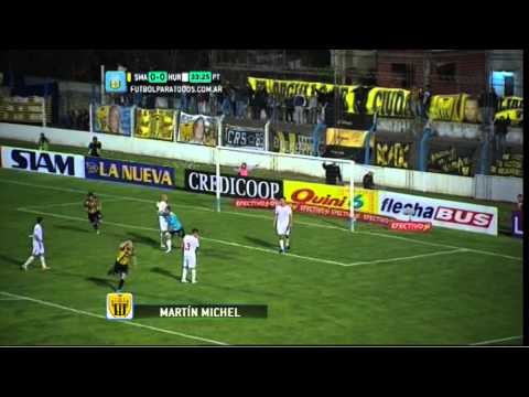 Gol de Michel. Santamarina 1 - Huracán 0. Fecha 7. Torneo Primera B Nacional 2014. Fútbol Para Todos