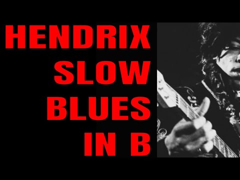 Slow Jimi Hendrix Style Blues Jam | Guitar Backing Track In B