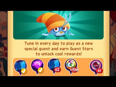 Angry Birds Pop - 1 Level 3 minutes play - Prize 85 Gems - on Daily Guest Stars