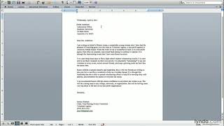Productivity Tutorial - Writing a letter of recommendation