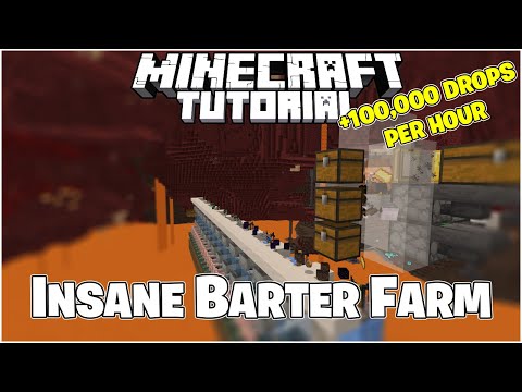 EPIC Barter Farm Tutorial in Minecraft Bedrock!