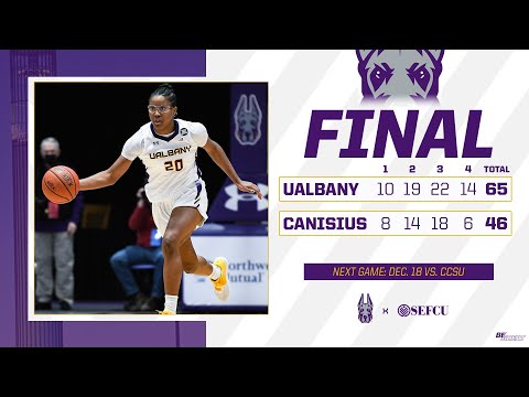 UAlbany WBB vs Canisuis, December 15, 2021 (Game Highlights)