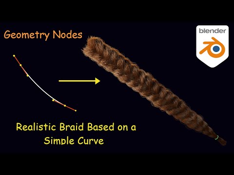 Creating realistic braid in blender 3.4 | Geometry nodes tutorial