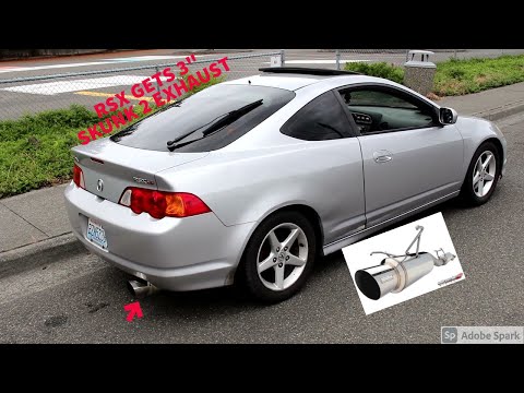RSX GETS MEGGA POWER RR SKUNK 2 EXHAUST (STOCK CAT)