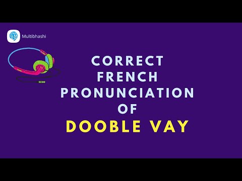 How to pronounce 'dooble vay' (W) in French? | French Pronunciation