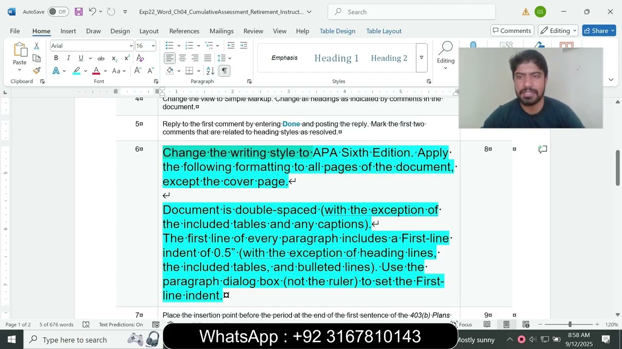Exp25_Word_Ch04_CumulativeAssessment_Retirement | Word Chapter 4 Grader Cumulative - Retirement