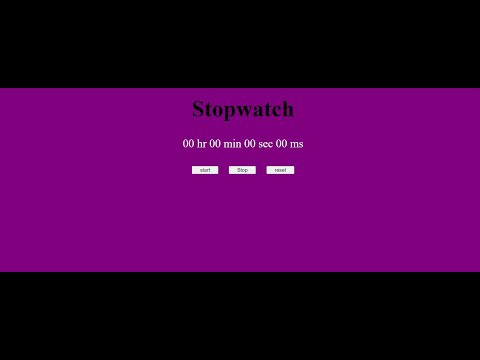 2_project Stopwatch Using Html Css Javascript How To Create A Stopwatch Using Javascript