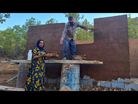 Love and Hard Work in Nature | Roghayeh and Abed Building a Cabin of Hope
