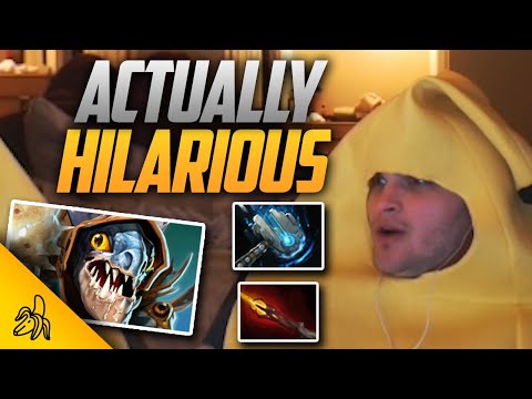 BSJ Goes Insane On Slark!! (Dagon + Pounce + Meteor Hammer Combo) | Banana-suit Stream For Charity