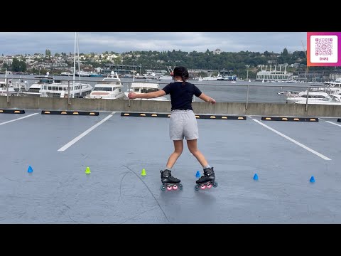 Slalom Skating Grade II Trick - Crazy Sun (with slow motion)