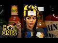 Teyana Taylor Battles One Hot Sauce After Another While Eating Spicy Wings Hot Ones