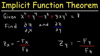 Download Lagu Implicit Differentiation With Partial Derivatives Using The Implicit Function Theorem | Calculus 3 Thumbnail