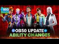 All Characters Ability Changes OB50 Update Free Fire Character Adjustment OB50 Update Free Fire