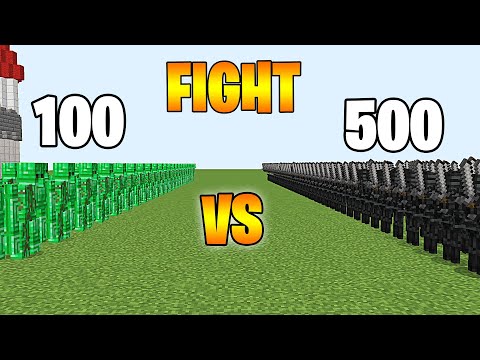 Epic Battle: 100 Emerald Golems vs 500 Wither Skeletons!