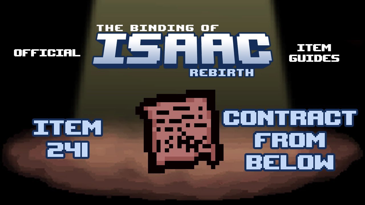 Official TBOI Item Guides No. 241: Contract from Below