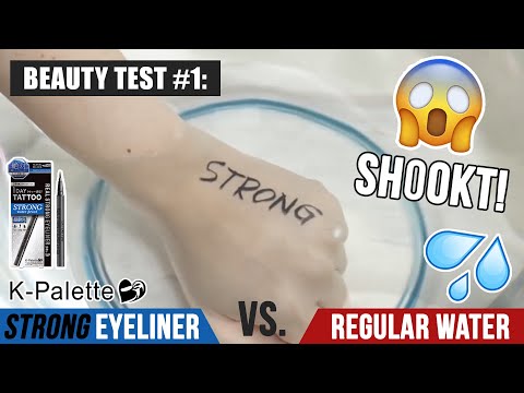 Beauty Test #1: New K-Palette Real STRONG Eyeliner vs. Regular Water