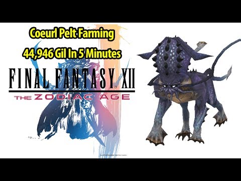 45000 GIL IN 5 MINUTES - Coeurl Pelt Farming - Final Fantasy XII The Zodiac Age Guide - FFXII HD