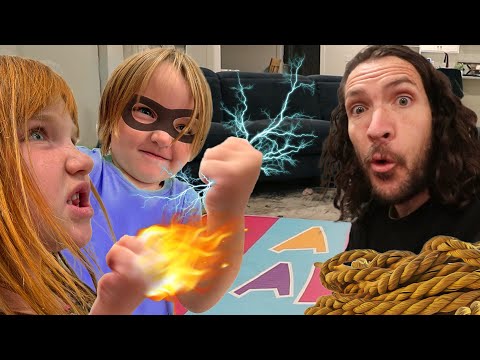 BATTLE for BEDTiME - Dad vs Kids!!  Adley & Niko secret Superhero Powers & new Best Games Ever app