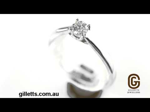 Brilliant cut 0.28ct diamond white gold engagement ring