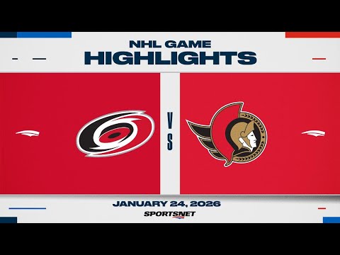 NHL Highlights | Hurricanes vs. Senators - January 24, 2026