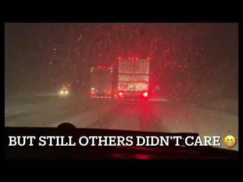 How To Drive In Snow Storm In I - 94 Freeway In Michigan USA - 2024 🥶