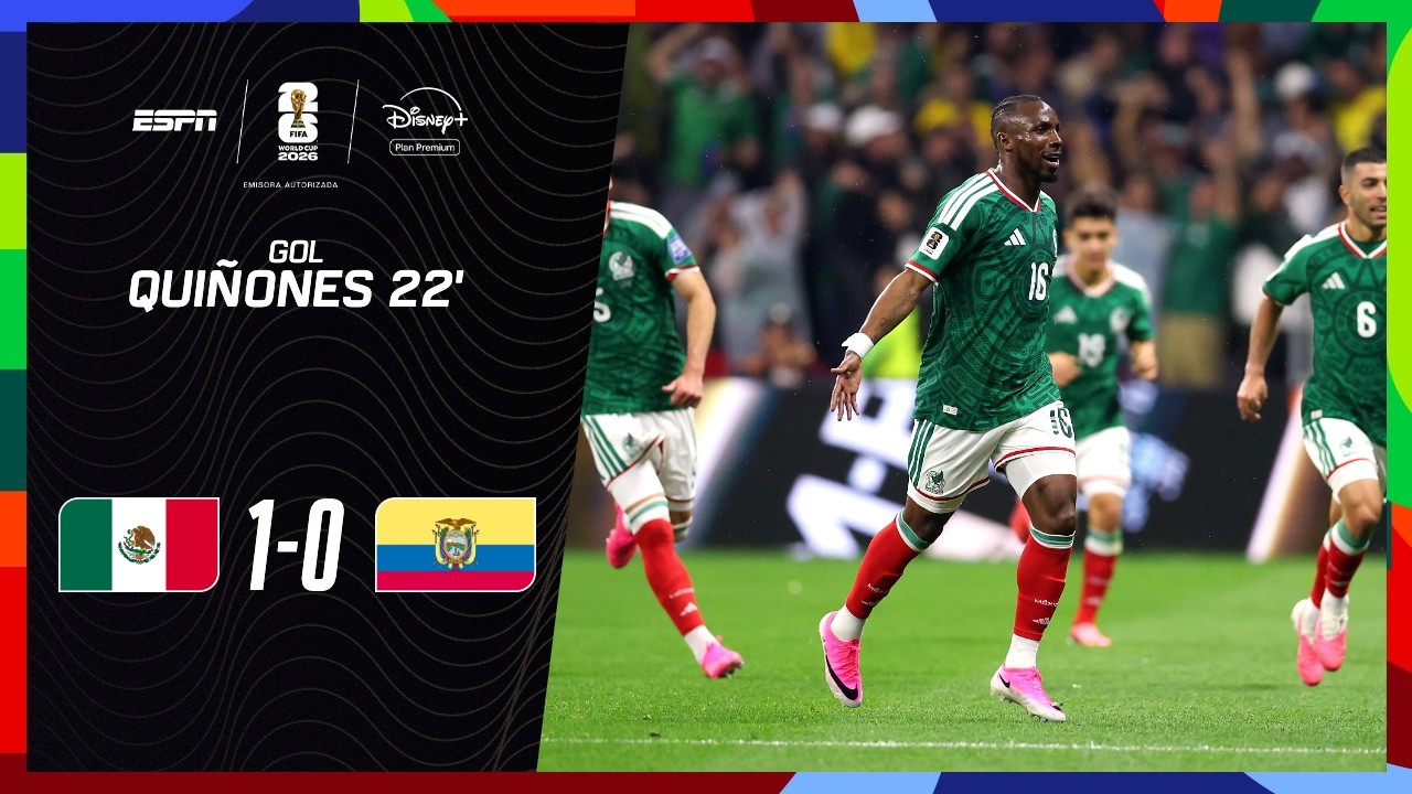 ¡GOLAZO TOTAL DE QUIÑONES PARA ABRIR EL MARCADOR EN MÉXICO VS. ECUADOR! | ESPN Mundial