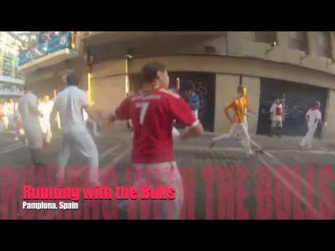 Running of the Bulls (Go Pro) - Pamplona, Spain