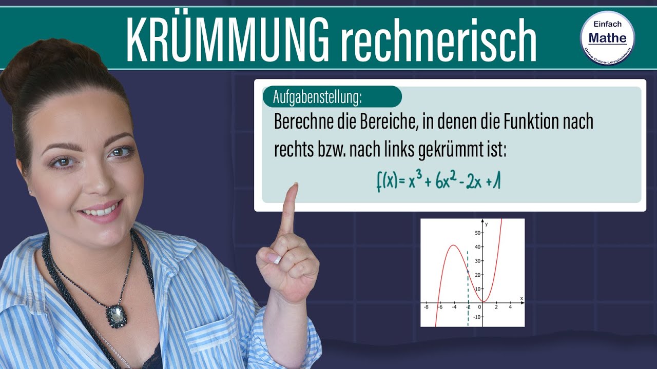 Krümmung | Krümmungsverhalten einer ganzrationalen Funktion rechnerisch bestimmen