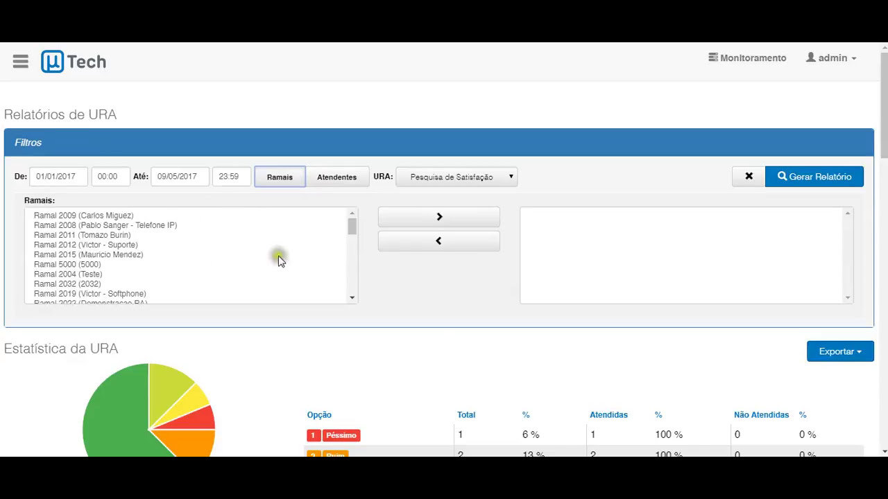 Pesquisa de Satisfação - Compatível com todos PABX!