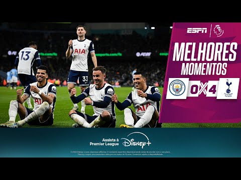 Gols e lances de Manchester City x Tottenhan