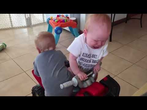 Funny Twins Babies Fighting Everyday.
