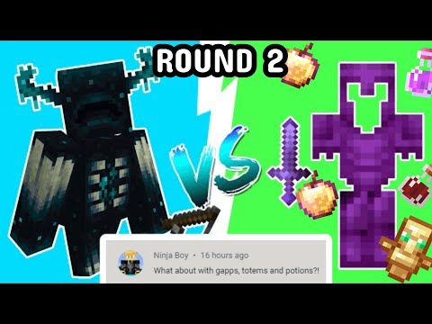 The Warden vs Enchanted Netherite Armour + Potions, Totems and Gapples