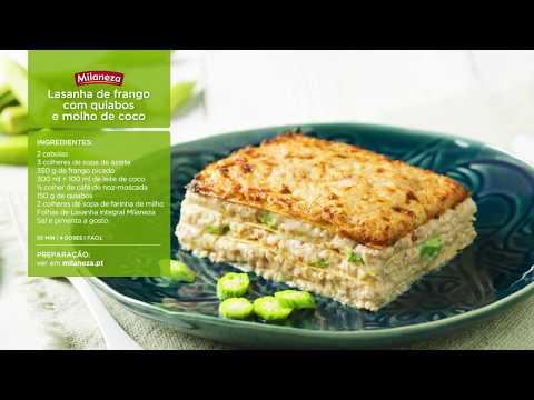 Lasanha de Frango com Quiabos e Molho de Coco