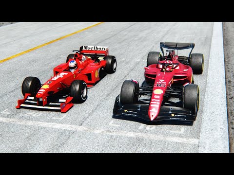 Ferrari F1 2022 F1-75 vs Ferrari F1 1999 (Schumacher) - COTA (Circuits of the Americas)