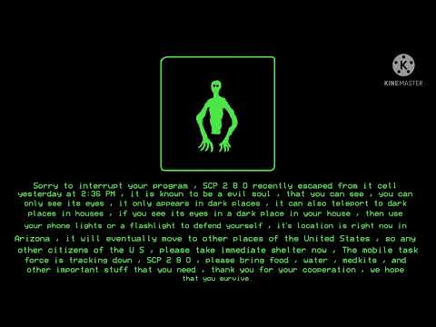 SCP Escape Warning - SCP 280 - Eyes In The Dark | EAS Scenario | Emergency Alert System